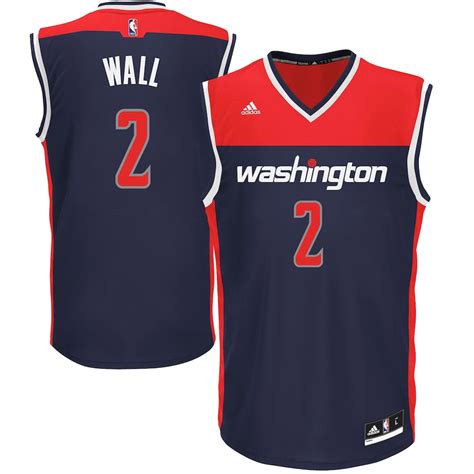 men's washington wizards john wall adidas blue replica jersey|where is john wall today.